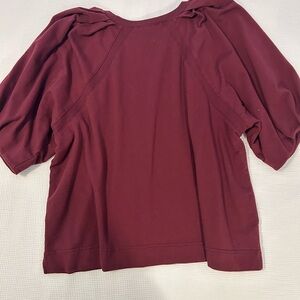 Gibson Latimer pleated sleeve loose cotton knit top size XL